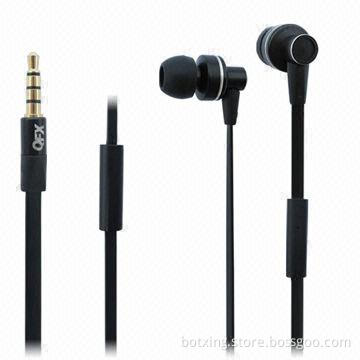 Metal Shell Earphones, Handsfree Earbuds with Flat Wire